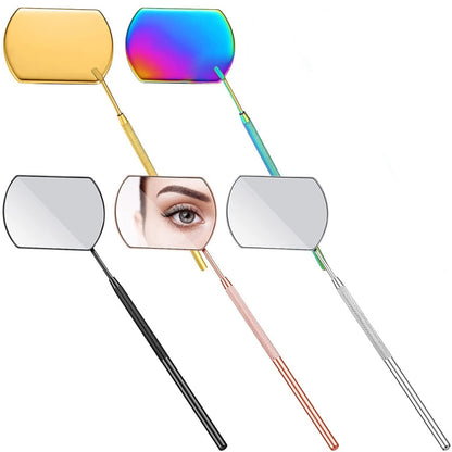 3 PCS Eyelash Extension Handheld Inspection Mirror Rectangular Lens Anti-Warping Root Anti-Fog Mirror Eyelash Mirror, Color Classification: Rose Gold - Mirror by PMC Jewellery | Online Shopping South Africa | PMC Jewellery