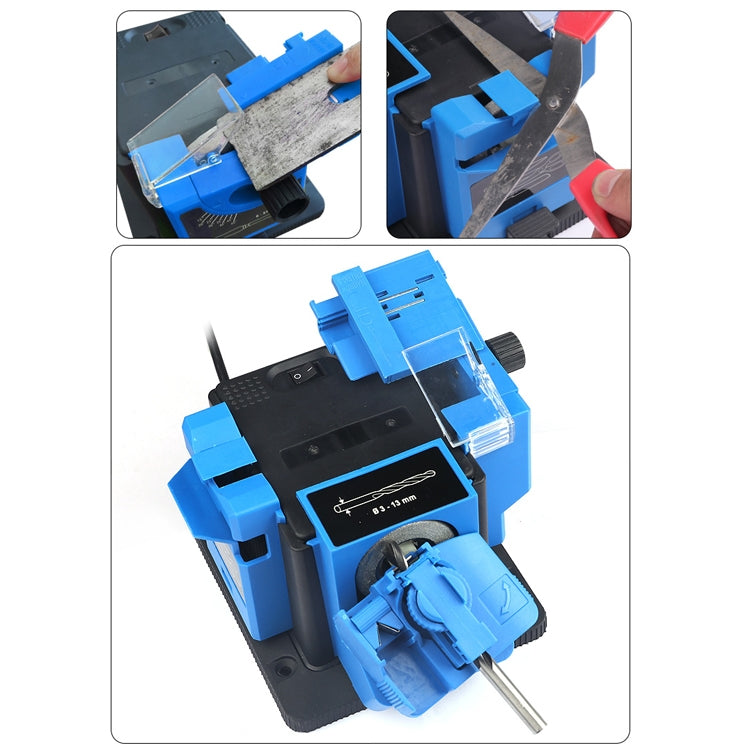 Electric Household Knife Sharpener Scissors Fruit Knife Drill Bit Sharpener(Blue EU Plug) - Abrasive Tools & Accessories by PMC TechLife | Online Shopping South Africa | PMC TechLife