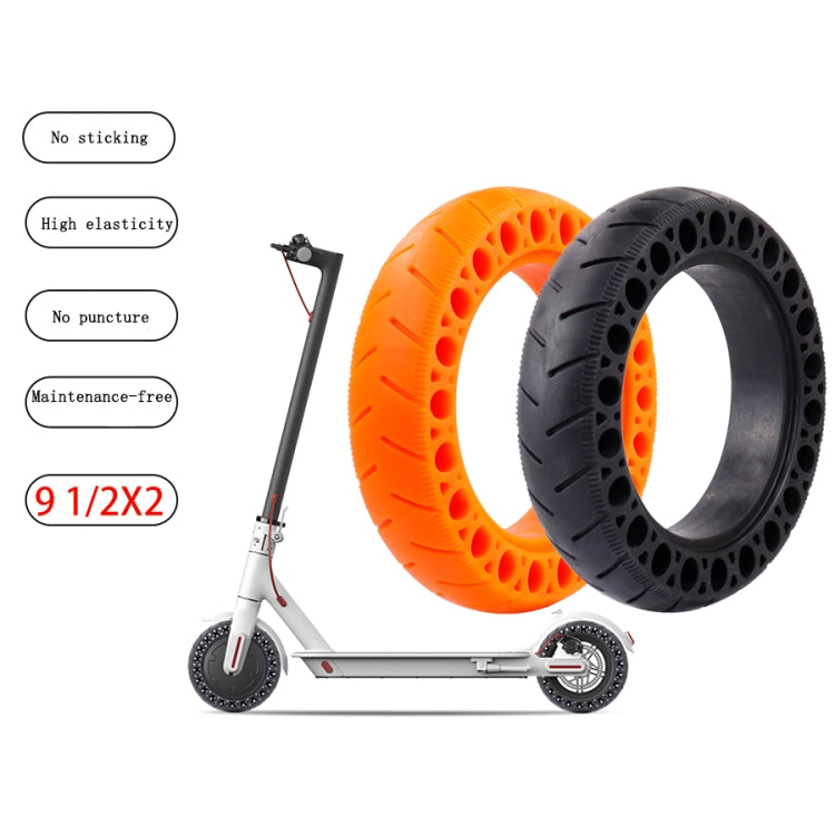 9.5 inch Electric Scooter Shock-Absorbing Honeycomb Solid Tires For Xiaomi Mijia M365(Black) - Accessories & Parts by PMC Jewellery | Online Shopping South Africa | PMC Jewellery