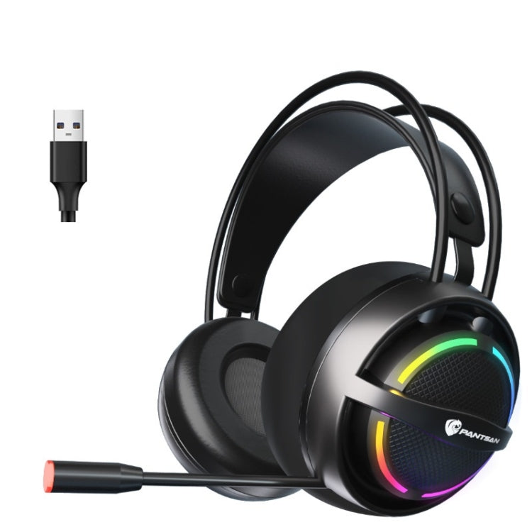 PANTSAN PSH-100 USB Wired Gaming Earphone Headset with Microphone, Colour: 7.1 USB Black - free shipping - PMC TechLife - Order now!