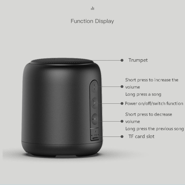 F9 TWS Mini Portable Bluetooth Speaker Support TF Card(No FM-Black) - Mini Speaker by PMC Jewellery | Online Shopping South Africa | PMC Jewellery