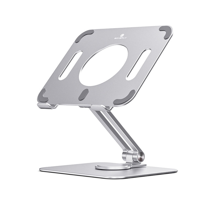 Boneruy L04mini 360 Degree Rotating Aluminum Alloy Tablet Laptop Holder(Silver) - free shipping - PMC TechLife - Order now!