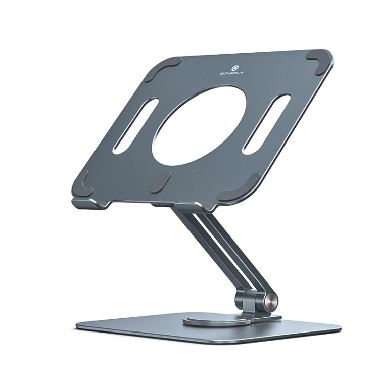 Boneruy L04mini 360 Degree Rotating Aluminum Alloy Tablet Laptop Holder(Grey) - Desktop Holder by BONERUY | Online Shopping South Africa | PMC Jewellery