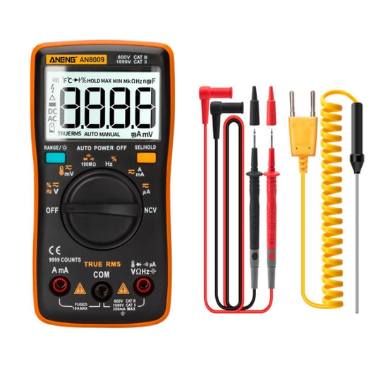 ANENG AN8009 NVC Digital Display Multimeter, Specification: Standard(Orange) - Current & Voltage Tester by ANENG | Online Shopping South Africa | PMC Jewellery | Buy Now Pay Later Mobicred