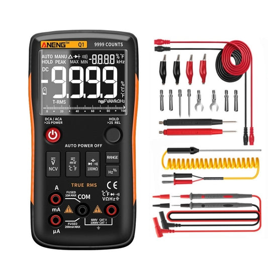 ANENG AN-Q1 Automatic High-Precision Intelligent Digital Multimeter, Specification: Standard with Cable(Orange) - Digital Multimeter by ANENG | Online Shopping South Africa | PMC Jewellery | Buy Now Pay Later Mobicred