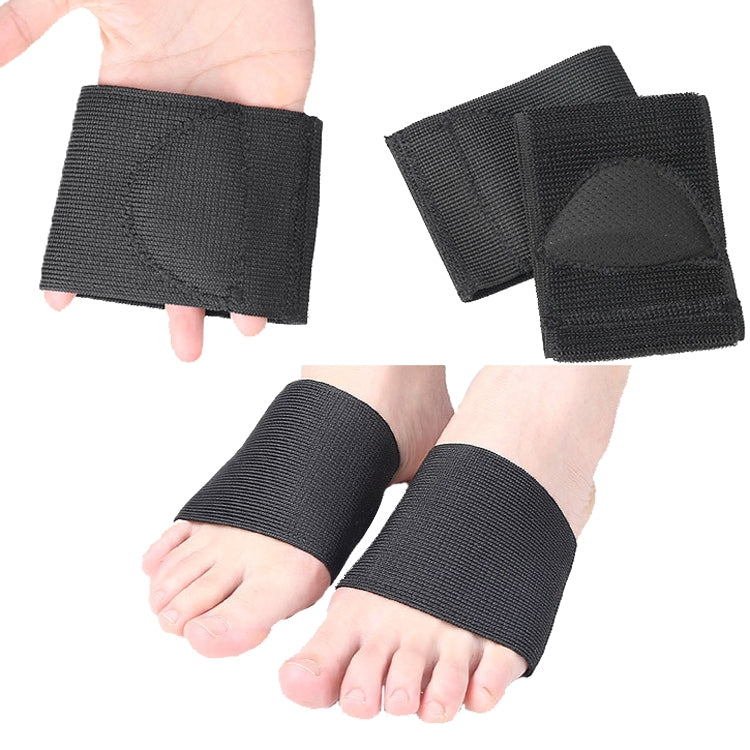 2 Pairs Flat Foot Bow Support Half Pad Elastic Bandage Foot Pad(Black S (35-38 Yard)) - Corrector by PMC Jewellery | Online Shopping South Africa | PMC Jewellery