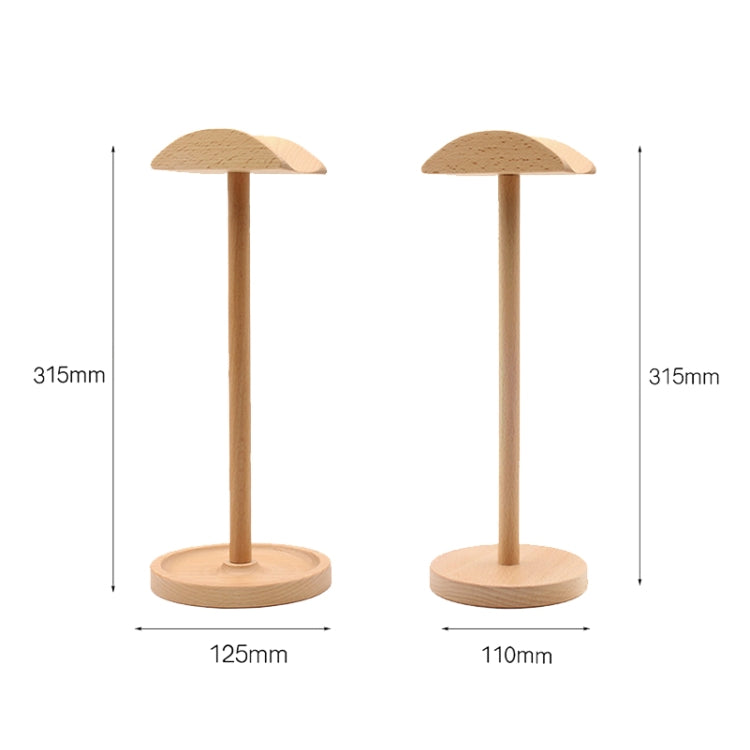 AM-EJZJ001 Desktop Solid Wood Headset Display Stand, Style: B - Anti-lost & Holder by PMC TechLife | Online Shopping South Africa | PMC TechLife