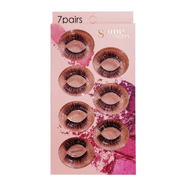 ShidiShangpin 3D Mink False Eyelashes Natural Three-Dimensional 7 Pairs Of Eyelashes Set(Monday) - Eyes by PMC Jewellery | Online Shopping South Africa | PMC Jewellery