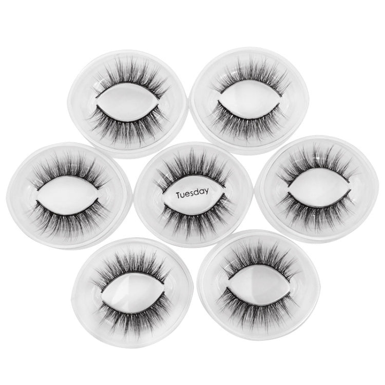 ShidiShangpin 3D Mink False Eyelashes Natural Three-Dimensional 7 Pairs Of Eyelashes Set(Tuesday) - Eyes by PMC Jewellery | Online Shopping South Africa | PMC Jewellery