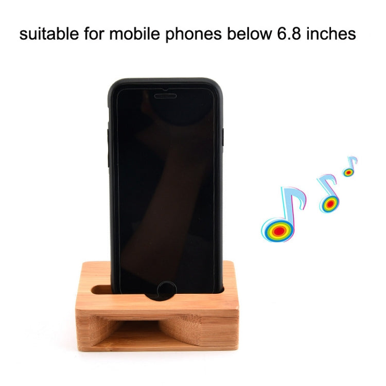 2 PCS GB050 Mobile Phone Stand Bamboo Loudspeaker - Desktop Holder by PMC Jewellery | Online Shopping South Africa | PMC Jewellery