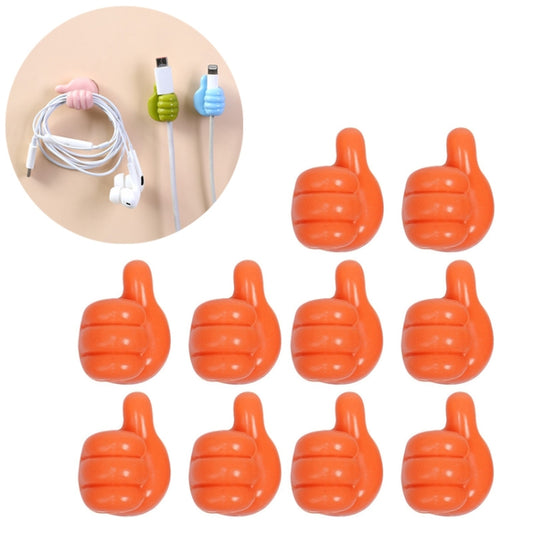 10 PCS Handy Holder Cable Organizer Household Convenience Clip(Orange) - Cable Organizer by PMC Jewellery | Online Shopping South Africa | PMC Jewellery