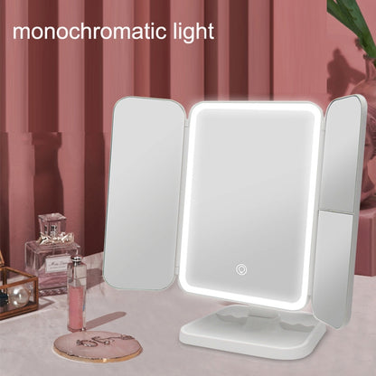 430 Three-Sided Folding LED Makeup Mirror Table Lamp Plug-in Style - Mirror by PMC Jewellery | Online Shopping South Africa | PMC Jewellery