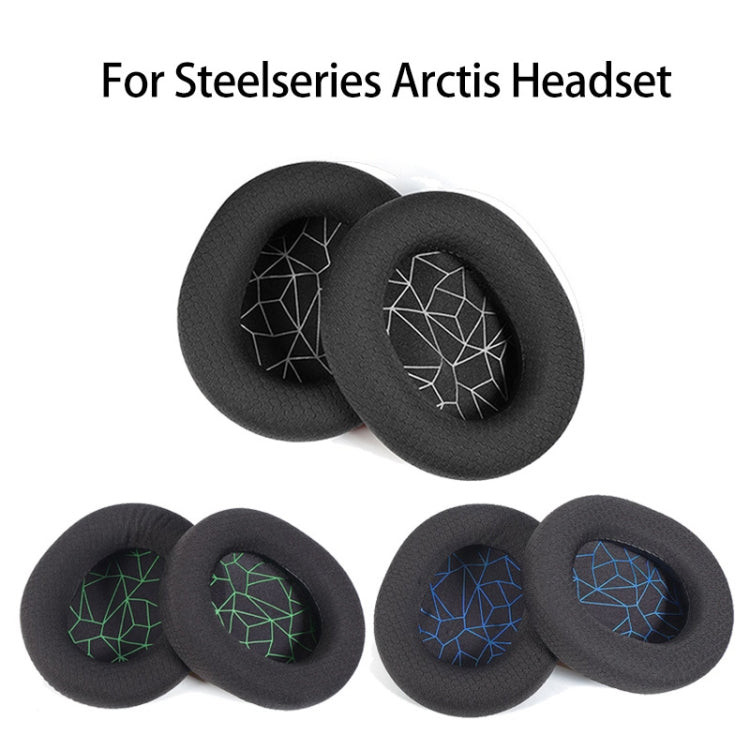 1 Pair Sponge Headset Pad for Steelseries Arctis Pro / Arctis 3 / 5 / 7(White Print Mesh) - Earmuff & Pad by PMC TechLife | Online Shopping South Africa | PMC TechLife