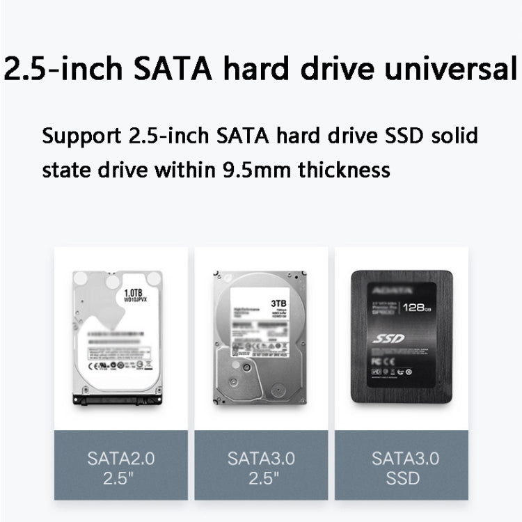 TU31 2.5 Inch USB3.1 TYPE-C Interface Hard Disk Transparent Protective Shell - HDD Enclosure by PMC TechLife | Online Shopping South Africa | PMC TechLife