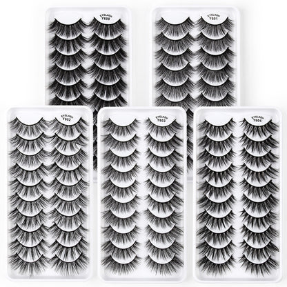 10 Pairs 3D Cat Eye False Eyelashes Naturally Thick And Fluffy Eyelashes(Y602) - Eyes by PMC Jewellery | Online Shopping South Africa | PMC Jewellery