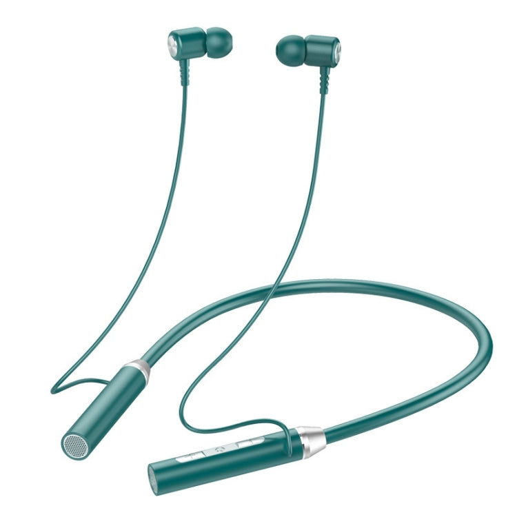 BT-63 Wireless Bluetooth Neck-mounted Magnetic Headphone(Green) - Neck-mounted Earphone by PMC Jewellery | Online Shopping South Africa | PMC Jewellery
