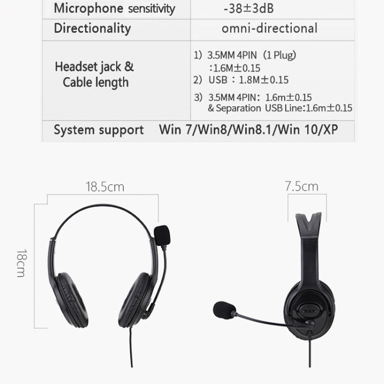 Soyto SY493MV Gaming Computer Teaching Office Mute Headset(Black) - Multimedia Headset by Soyto | Online Shopping South Africa | PMC Jewellery