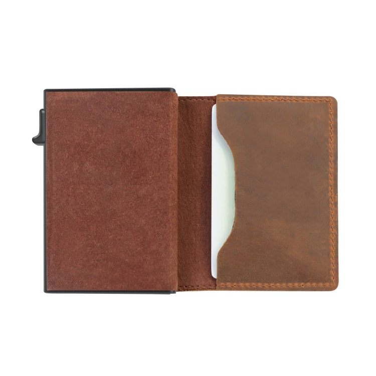 Anti-Theft Positioning Wallet Men Card Holder Mini Wallets For Airtag(Cowhide Black) - Wallet Series by PMC Jewellery | Online Shopping South Africa | PMC Jewellery