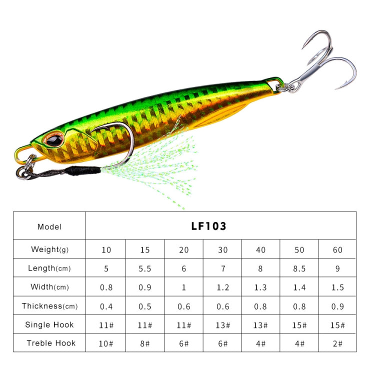 3 PCS PROBEROS LF103 Simulation Metal Sea Fishing Bait, Specification: 10g(H With Hook) - Fishing Lures by PROBEROS | Online Shopping South Africa | PMC TechLife