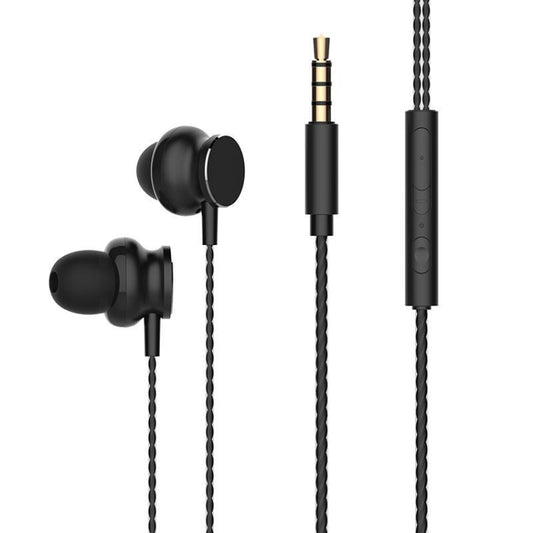 2 PCS TS118 3.5mm Metal In-Ear Wired Game Earphone(Black) - In Ear Wired Earphone by PMC Jewellery | Online Shopping South Africa | PMC Jewellery