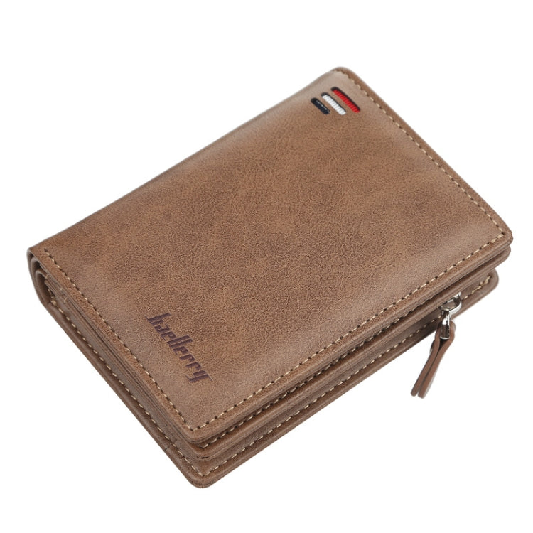 Baellerry D3216 Men Short Vertical Multi-Card Snap Coin Purse(Khaki) - Wallets by Baellerry | Online Shopping South Africa | PMC TechLife | Buy Now Pay Later Mobicred