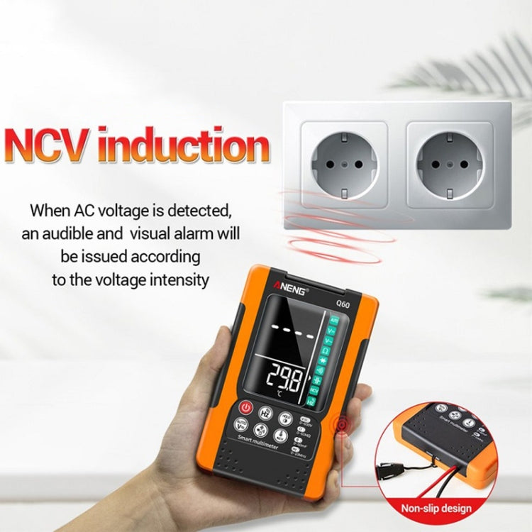 ANENG Automatic Intelligent High Precision Digital Multimeter, Specification: Q60 Intelligent(Orange) - Digital Multimeter by ANENG | Online Shopping South Africa | PMC Jewellery