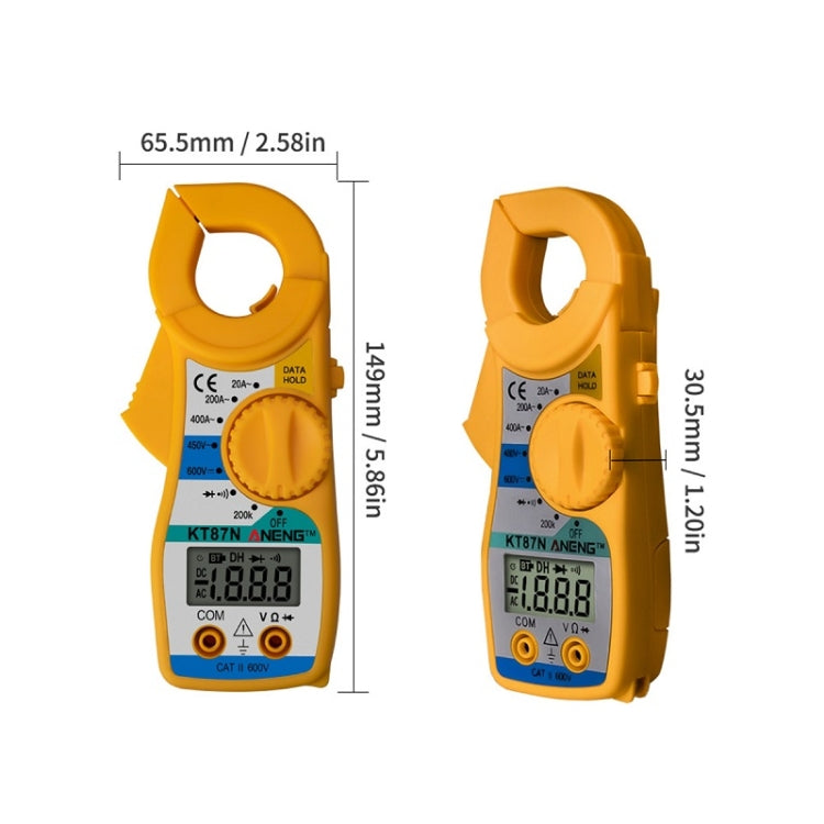 ANENG KT-87N Clamp Voltage And Current Measuring Multimeter(Red) - free shipping - PMC TechLife - Order now!