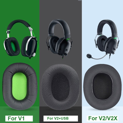 1 Pair Earpads For Razer BlackShark V1 / V2 X / V2 USB Headset, Color: Black Mesh - Earmuff & Pad by PMC Jewellery | Online Shopping South Africa | PMC Jewellery