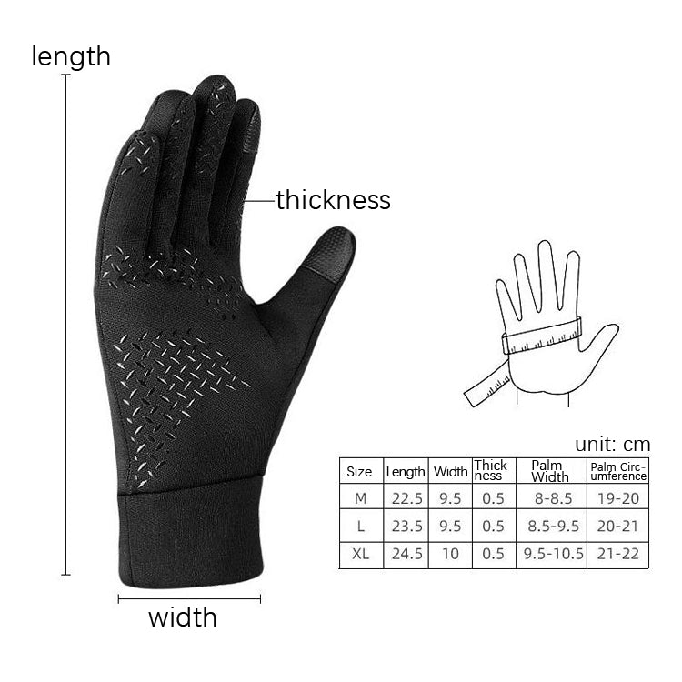 Outdoor Sports Velvet Anti-Slip Glove, Size: M(Black) - Full Finger Gloves by PMC Jewellery | Online Shopping South Africa | PMC Jewellery