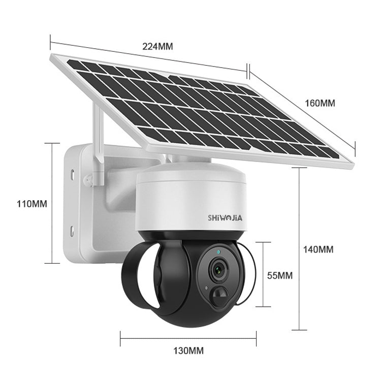 SHIWOJIA IP66 Waterproof WiFi Solar Dome IP Camera,  Support Two-way Audio & PIR Motion Detection & Night Vision & TF Card(1080P Graffiti Solar WiFi Version) - Wireless Camera by PMC Jewellery | Online Shopping South Africa | PMC Jewellery