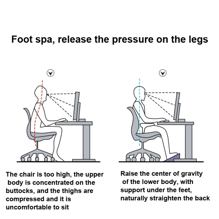 Office Computer Set Up Foot Stool Foot Massage Pedal(Bean Color) - free shipping - PMC TechLife - Order now!