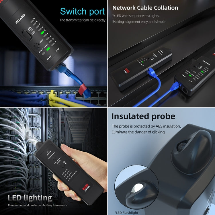 BSIDE FWT8X  Dual Mode Network Wire Tracker Cable Toner RJ45 RJ11 Accurate Ethernet LAN Tracer - Lan Cable and Tools by PMC Jewellery | Online Shopping South Africa | PMC Jewellery