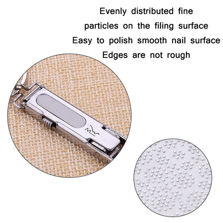Stainless Steel Folding Nail Clippers with Keychain(Silver) - Nail Clipper by PMC TechLife | Online Shopping South Africa | PMC TechLife | Buy Now Pay Later Mobicred