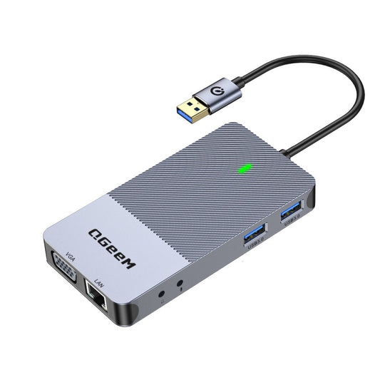 QGeeM 11 In 1 Multifunctional Type-C Extension HUB Adapter(  QG-D3908) - USB HUB by QGeeM | Online Shopping South Africa | PMC Jewellery | Buy Now Pay Later Mobicred