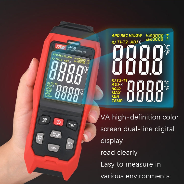 TASI Contact Temperature Meter K-Type Thermocouple Probe Thermometer, Style: TA612C 4 Channels - Thermostat & Thermometer by TASI | Online Shopping South Africa | PMC Jewellery