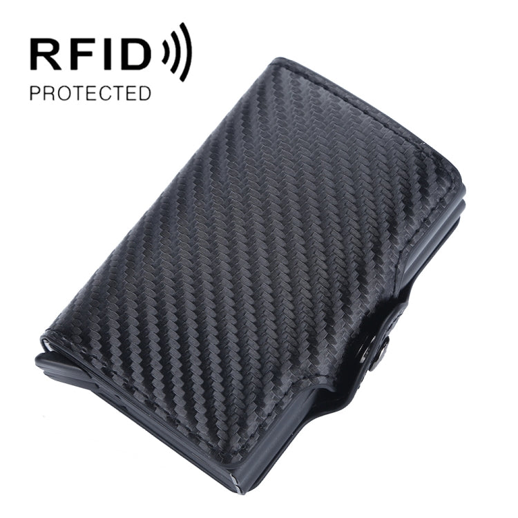 Baellerry K9172 RFID Double Aluminum Box Card Holder Automatic Pop-up Card Holder(Black) - free shipping - PMC TechLife - Order now!