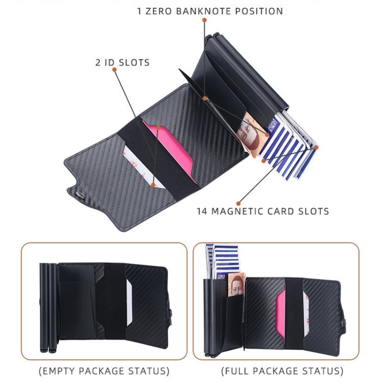 Baellerry K9172 RFID Double Aluminum Box Card Holder Automatic Pop-up Card Holder(Coffee) - Antimagnetic RFID Package by Baellerry | Online Shopping South Africa | PMC TechLife | Buy Now Pay Later Mobicred