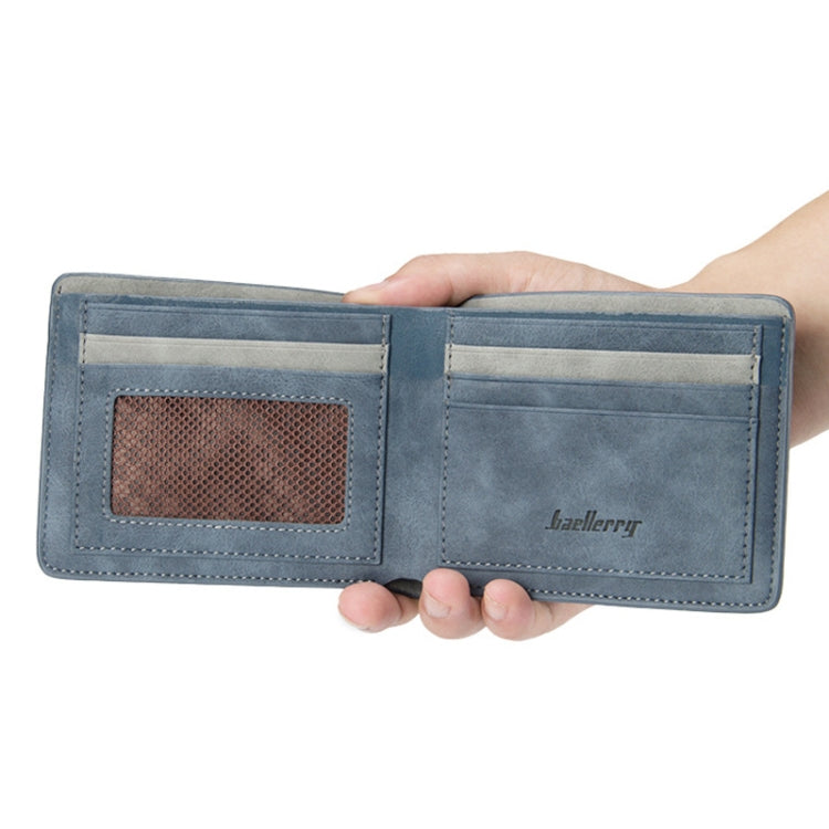 Baellerry BLR1152 Men Short Wallet Vintage Frosted Two Fold Wallet(Coffee Horizontal) - free shipping - PMC TechLife - Order now!