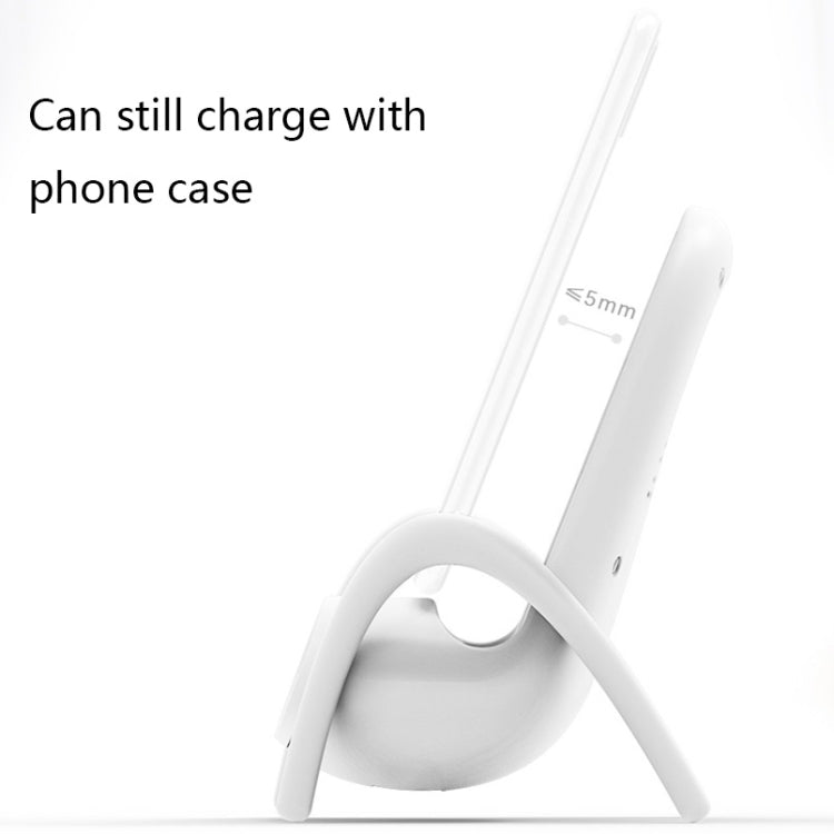 JP-wxc Chair Shape Wireless Charger with Amplifier Function(White) - Wireless Charger by PMC Jewellery | Online Shopping South Africa | PMC Jewellery