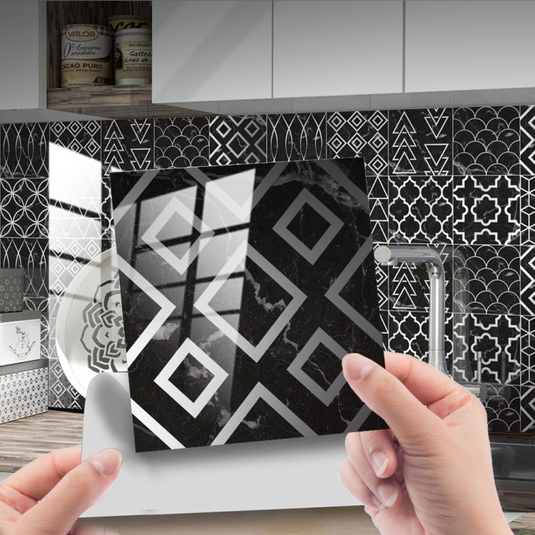 20 PCS 20cm PVC Crystal Covered Film Geometric Pattern Tile Wall Sticker(TS233) - Wall Tile Stickers by PMC TechLife | Online Shopping South Africa | PMC TechLife