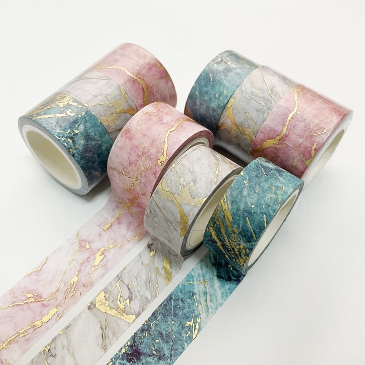3 Rolls / Set 8958 5m Paper Bronzing Wallet Tape Set(Marble) - Tape & Solid glue by PMC TechLife | Online Shopping South Africa | PMC TechLife
