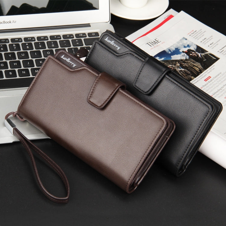 Baellerry Casual Wallet Long Clutch Tri-fold Wallet Multifunctional Phone Bag For Men(Black) - free shipping - PMC TechLife - Order now!