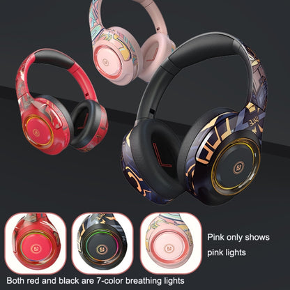 EL-A2 Gaming Ambient Light Folding Wireless Bluetooth Headset(Pink) - Headset & Headphone by PMC Jewellery | Online Shopping South Africa | PMC Jewellery