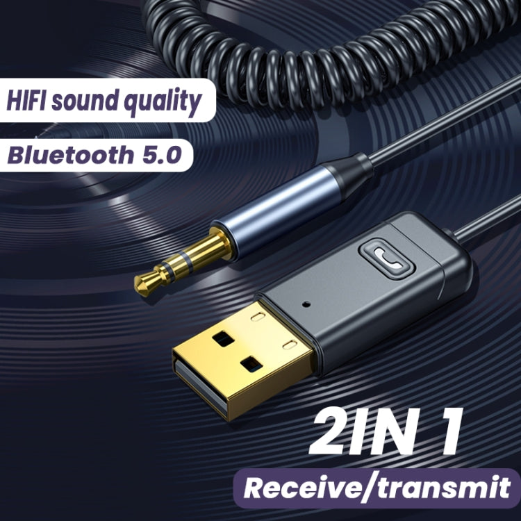 C11 2 In 1 Bluetooth 5.0 Aux Adapter Audio Receiver Transmitter - Audio Receiver Transmitter by PMC Jewellery | Online Shopping South Africa | PMC Jewellery