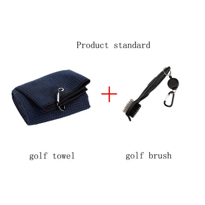 Hook Towel + Club Cleaning Brush Golf Cleaning Set(Grey) - Golf Accessories by PMC Jewellery | Online Shopping South Africa | PMC Jewellery