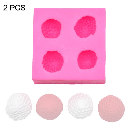 2 PCS Fondant Chocolate Cake Decorating Strawberry Silicone Mold(Pink) - Food Molds by PMC Jewellery | Online Shopping South Africa | PMC Jewellery