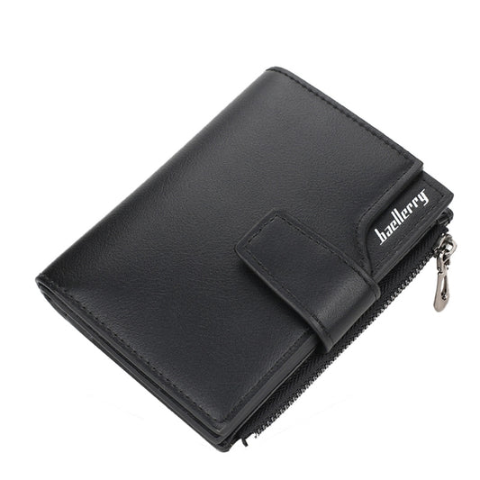 Baellerry N5013 Ladies Cropped Wallet Multi-Card Slot Zipper Buckle Coin Purse(Black) - Wallets by Baellerry | Online Shopping South Africa | PMC Jewellery