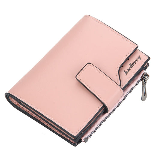 Baellerry N5013 Ladies Cropped Wallet Multi-Card Slot Zipper Buckle Coin Purse(Pink) - Wallets by Baellerry | Online Shopping South Africa | PMC Jewellery