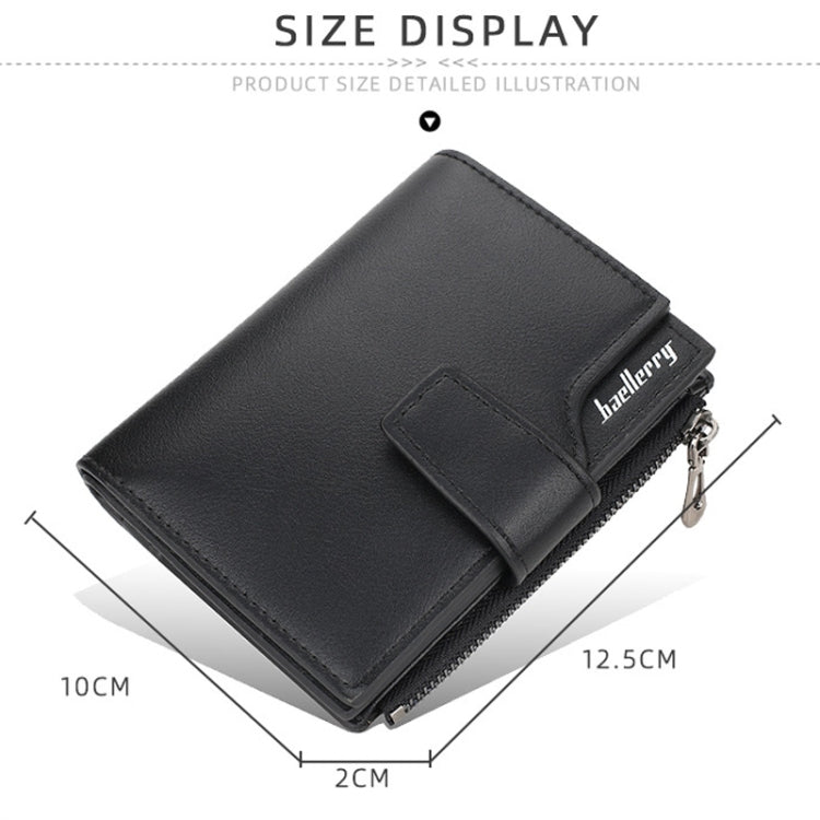 Baellerry N5013 Ladies Cropped Wallet Multi-Card Slot Zipper Buckle Coin Purse(Brown) - Wallets by Baellerry | Online Shopping South Africa | PMC TechLife | Buy Now Pay Later Mobicred