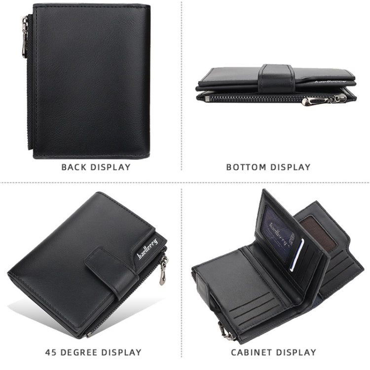 Baellerry N5013 Ladies Cropped Wallet Multi-Card Slot Zipper Buckle Coin Purse(Brown) - Wallets by Baellerry | Online Shopping South Africa | PMC TechLife | Buy Now Pay Later Mobicred